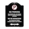 Signmission Violators Towed Away Vehicle Owners W/ No Se Extacione Su Vehicul Alum, 18" L, 24" H, BW-1824-22735 A-DES-BW-1824-22735 - alternate 1